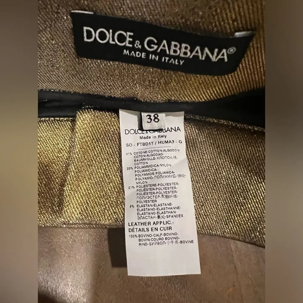 Dolce and Gabbana gold shorts size 38 (US2) - Picture 10 of 12
